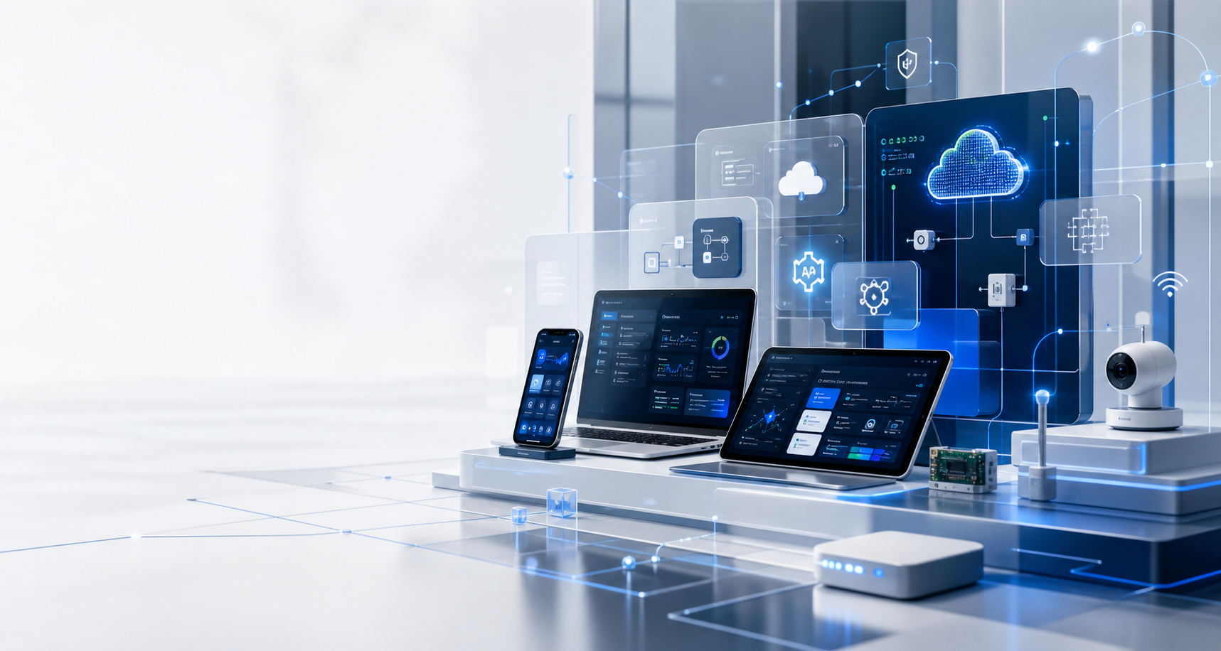 Connected Meshwork software systems across web, mobile, cloud, CRM and IoT